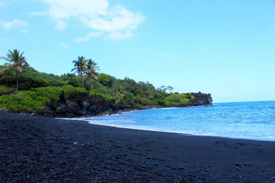 Hawaii Outdoor Adventures Touring the Black Beaches on the Road to Hana in Maui, Hawaii